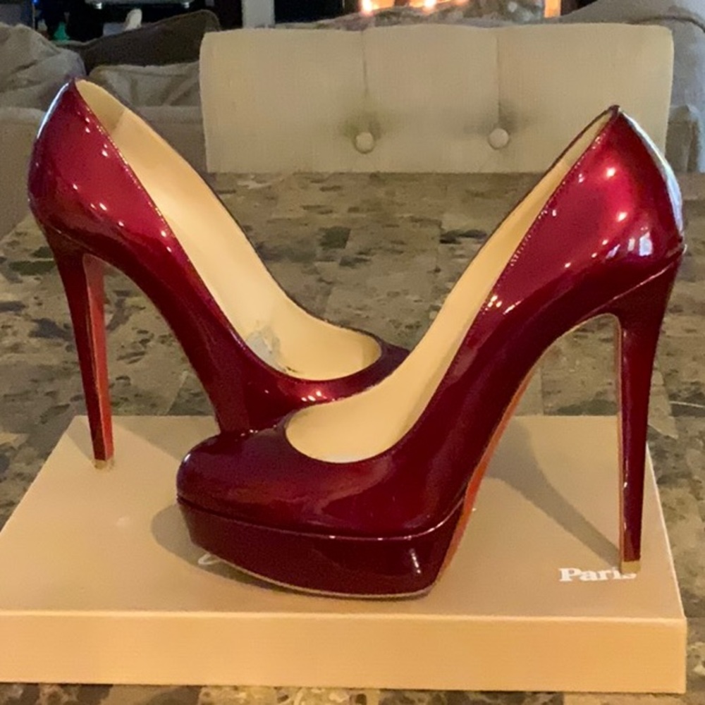 Christian Louboutin Bianca 140 Metal Patent Calf